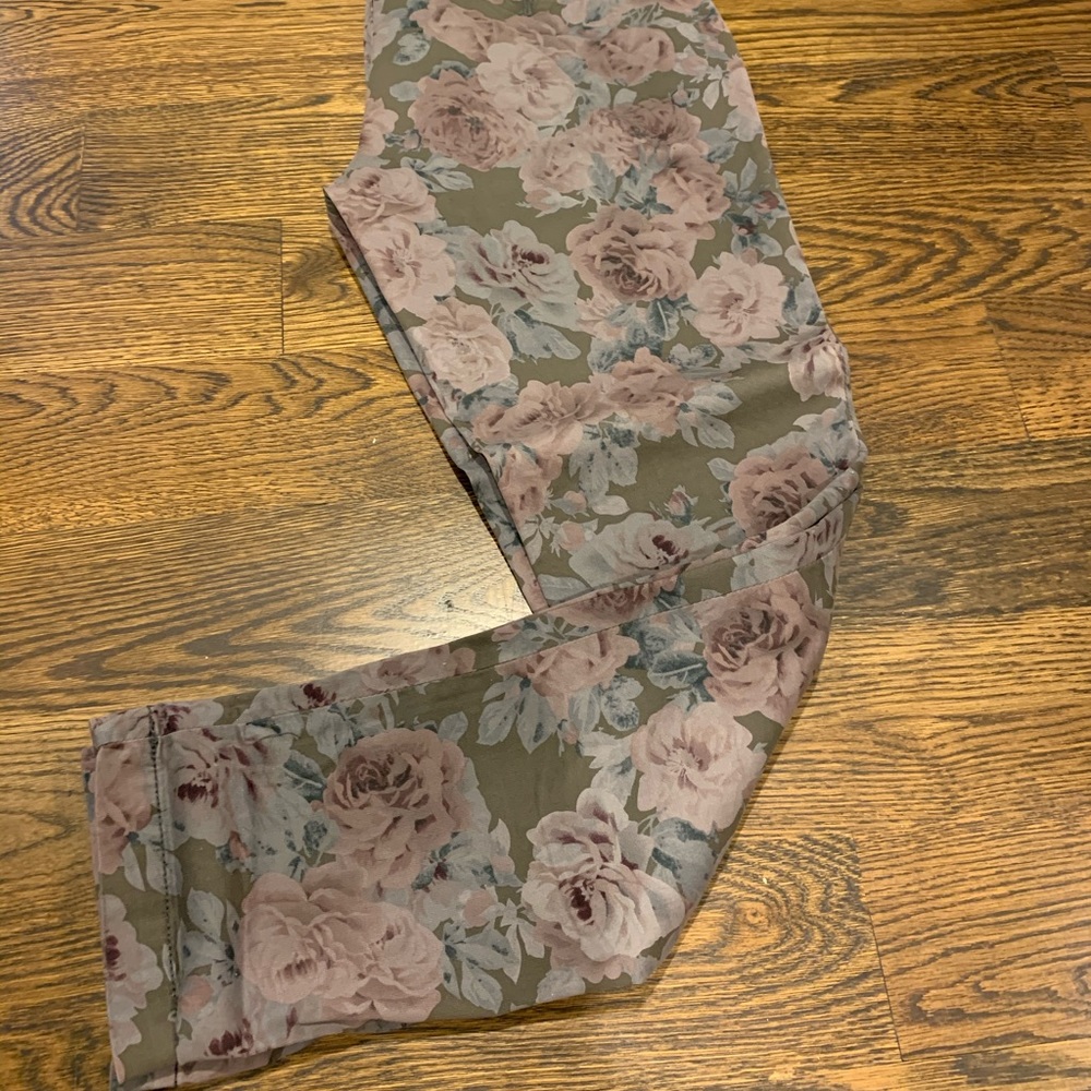 Anthropology Floral Pants